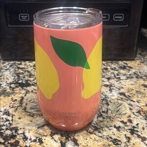 Kate Spade Pink and Yellow Lemon Tumbler